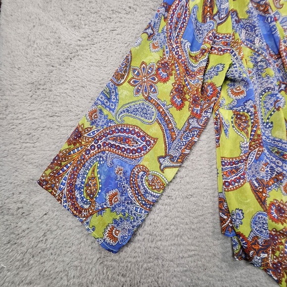 Belle by Kim Gravel Tank Cardigan Set Sz 2X Paisley Boho Travel Coastal Resort - Picture 14 of 16